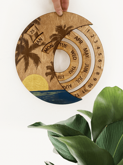 Perpetual Calendar Ocean Painting - Faux Theory Design