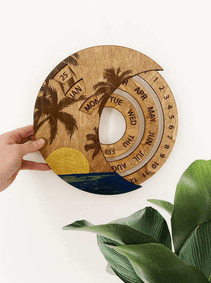 Perpetual Calendar Ocean Painting - Faux Theory Design