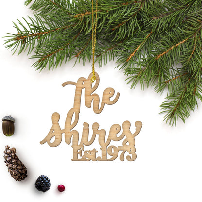 Personalized Christmas Ornament - Faux Theory Design
