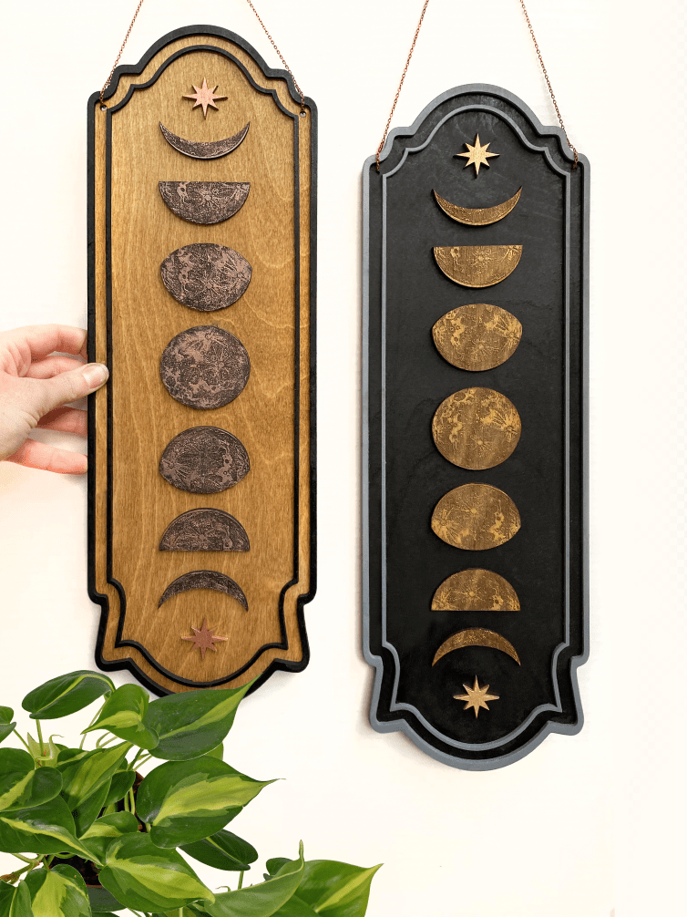 Phases of the Moon Wall Hanging - Faux Theory Design