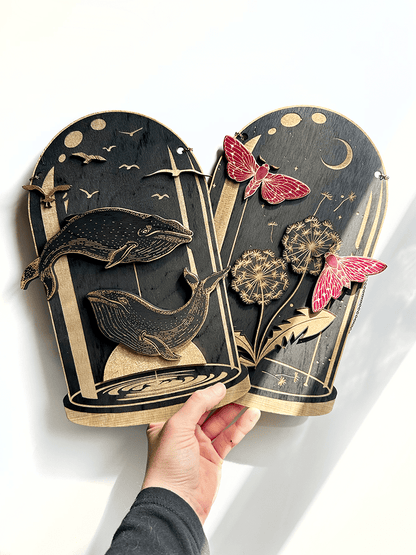 Sunset Whales Dome, Curiosities Dome - Faux Theory Design