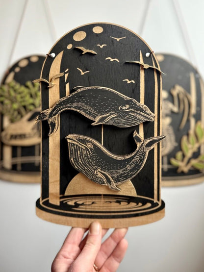 Sunset Whales Dome, Curiosities Dome - Faux Theory Design