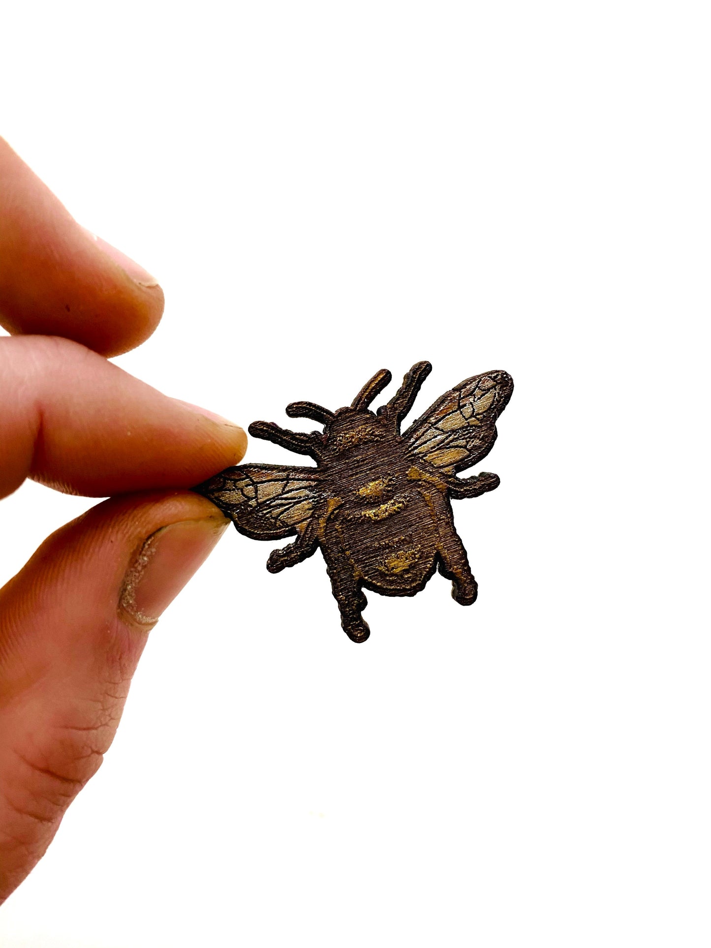 Bees and Dahlia Flowers | Wooden Tic-Tac-Toe Game - Faux Theory Design