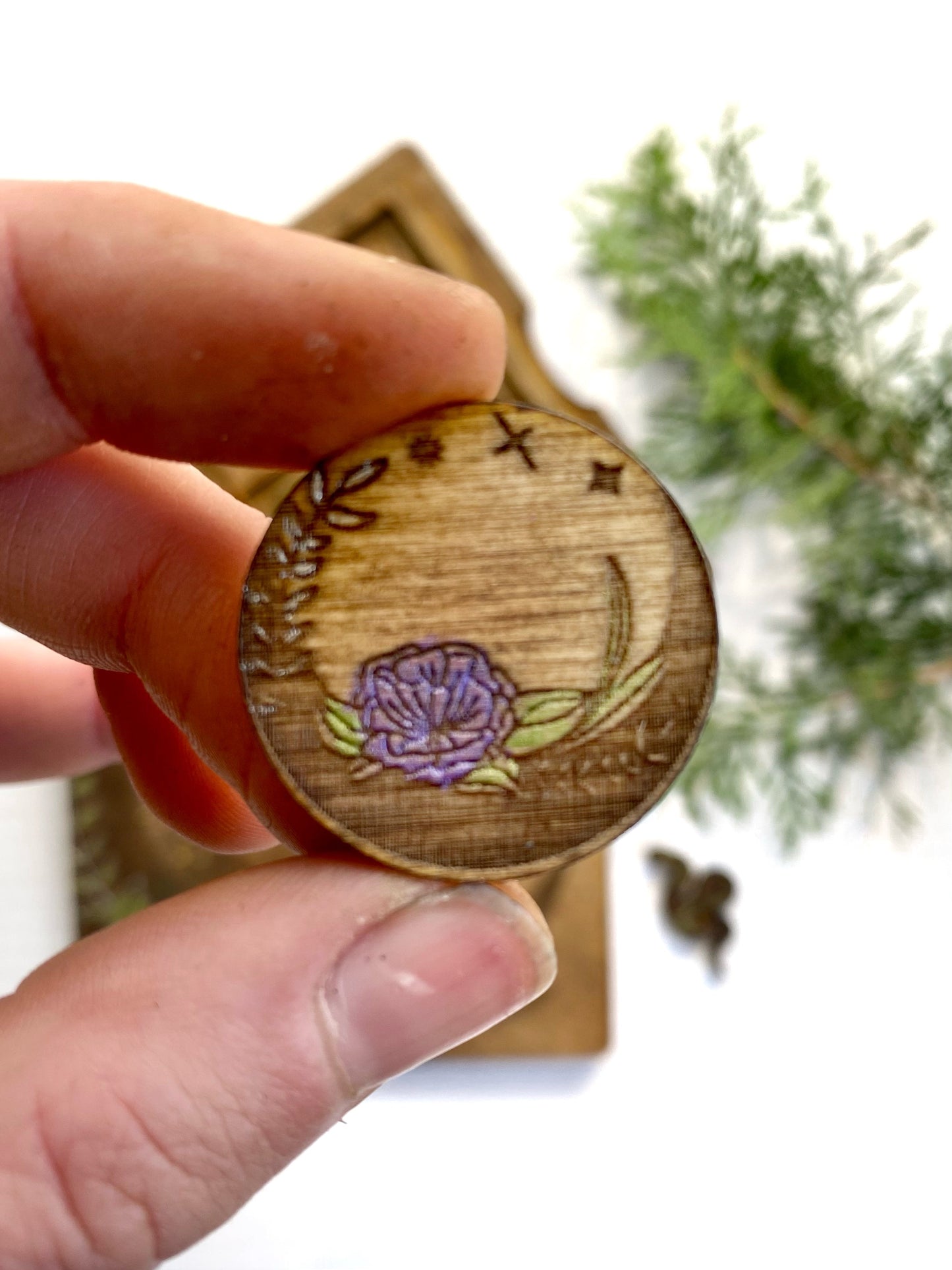 Snake and Moons | Wooden Tic-Tac-Toe Game - Faux Theory Design