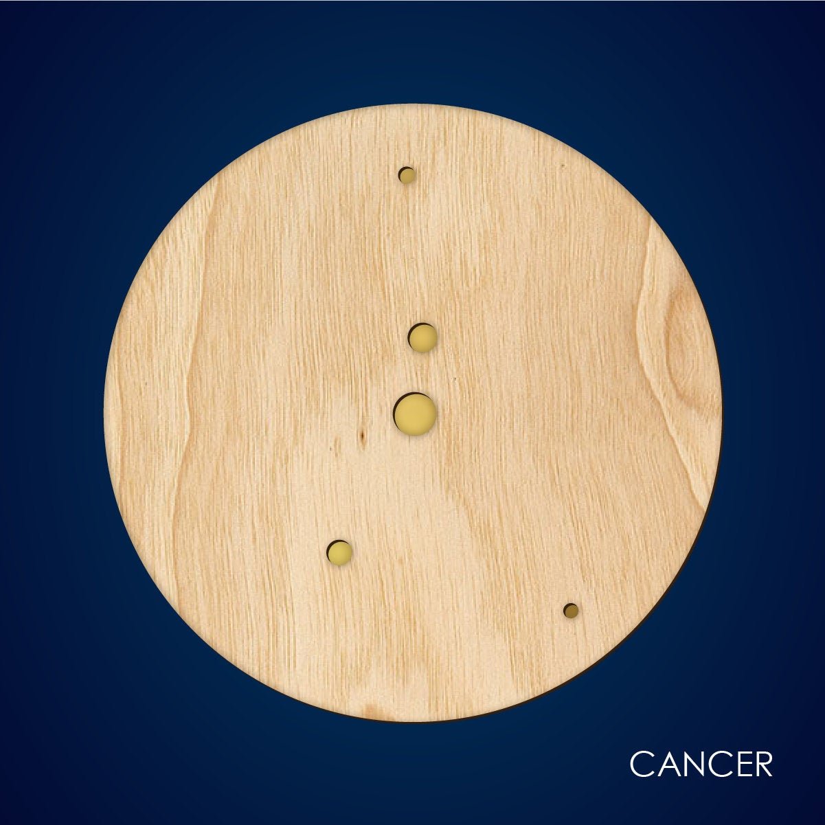 Walnut Zodiac Wall Hanging, Gold Inlay - Faux Theory Design