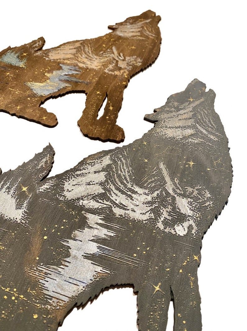 Wolf Forest Painting - Faux Theory Design