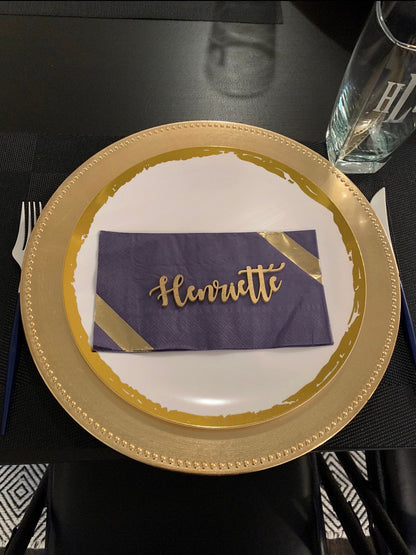 Wood Name Place Cards, Rustic Wedding Decor, Event Accessories - Faux Theory Design